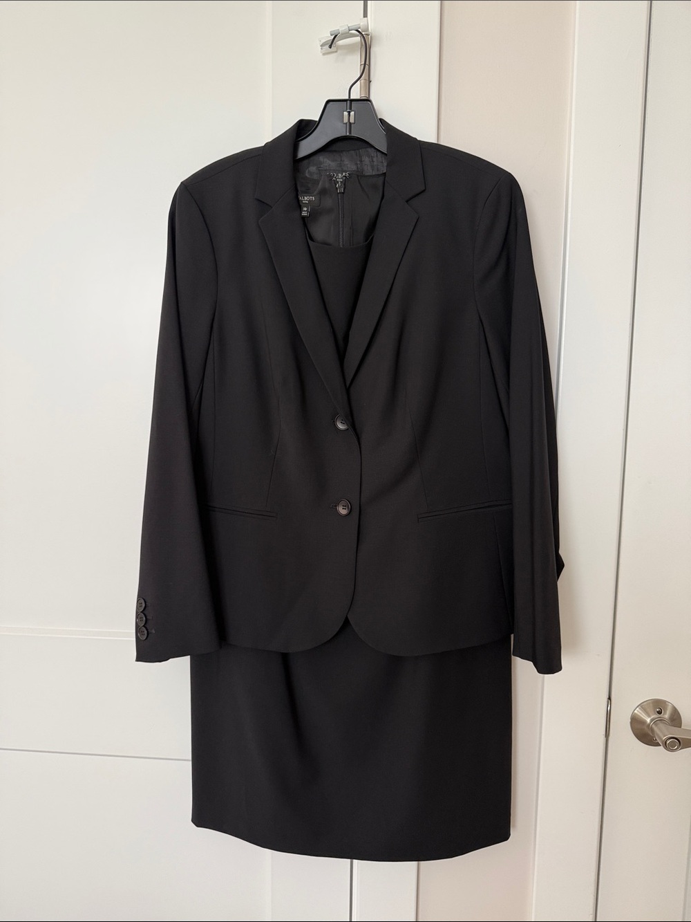 Talbots Classic Black Women's Dress Suit - Two Pieces Jacket & Dress
